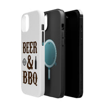DistinctInk ToughCase for Apple iPhone, Compatible with MagSafe Charging - Beer & Barbecue BBQ