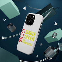 DistinctInk ToughCase for Apple iPhone, Compatible with MagSafe Charging - Single Taken Busy Playing Baseball