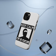 DistinctInk ToughCase for Apple iPhone, Compatible with MagSafe Charging - Keep Calm I'm a Ninja