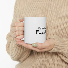 DistinctInk Glossy White Coffee / Tea Mug - I'd Rather Be Fishing