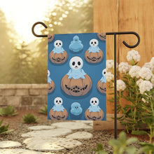 DistinctInk Garden & House Banner / Flag with Ghost Skeleton Pumpkin Pattern Design for Halloween