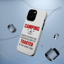 DistinctInk ToughCase for Apple iPhone, Compatible with MagSafe Charging - Camping - Friends & Marshmallows Get Toasted