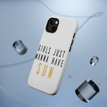 DistinctInk ToughCase for Apple iPhone, Compatible with MagSafe Charging - Girls Just Wanna Have Sun