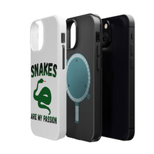 DistinctInk ToughCase for Apple iPhone, Compatible with MagSafe Charging - Snakes Are My Passion