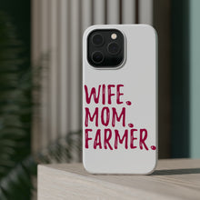 DistinctInk ToughCase for Apple iPhone, Compatible with MagSafe Charging - Wife. Mom. Farmer.