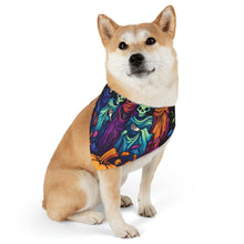 DistinctInk Adjustable Pet Banana Collar with "Mindful Connections" Design for Halloween LGBTQ+ Pride
