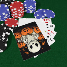 DistinctInk Playing Poker Cards with Ghost Skeleton Pumpkin Pattern Design for Halloween