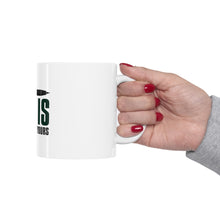 DistinctInk Glossy White Coffee / Tea Mug - My Pen Is Bigger Than Yours