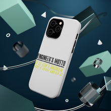 DistinctInk ToughCase for Apple iPhone, Compatible with MagSafe Charging - Engineer's Motto If Isn't Broken Fix It