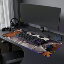 DistinctInk LED Gaming Mouse Pad with Trick or Treat Ghost-O-Lantern Design for Halloween