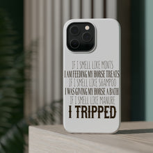 DistinctInk ToughCase for Apple iPhone, Compatible with MagSafe Charging - Smell Like Horse Treats, Shampoo, Manure