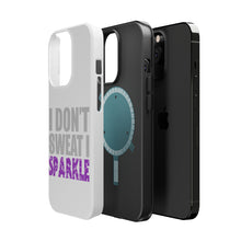 DistinctInk ToughCase for Apple iPhone, Compatible with MagSafe Charging - I Don't Sweat I Sparkle