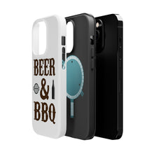 DistinctInk ToughCase for Apple iPhone, Compatible with MagSafe Charging - Beer & Barbecue BBQ