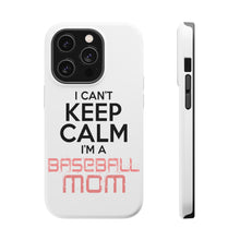 DistinctInk ToughCase for Apple iPhone, Compatible with MagSafe Charging - Can't Keep Calm I'm a Baseball mom
