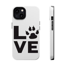 DistinctInk ToughCase for Apple iPhone, Compatible with MagSafe Charging - Love - Dog Paw