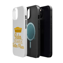 DistinctInk ToughCase for Apple iPhone, Compatible with MagSafe Charging - Bake the World a Better Place