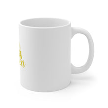 DistinctInk Glossy White Coffee / Tea Mug - Yoga Queen Crown