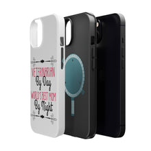 DistinctInk ToughCase for Apple iPhone, Compatible with MagSafe Charging - Vet By Day, Best Mom By Night
