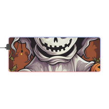 DistinctInk LED Gaming Mouse Pad with Trick or Treat Ghost-O-Lantern Design for Halloween
