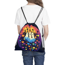 DistinctInk Drawstring Bag Backpack with A Life Of Adventure Design for Halloween  LGBTQ+ Pride