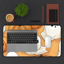 DistinctInk Desk Mat with Ghostly Skeleton Pumpkin Patch Design for Halloween
