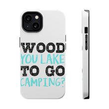 DistinctInk ToughCase for Apple iPhone, Compatible with MagSafe Charging - Wood You Lake to Go Camping