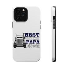 DistinctInk ToughCase for Apple iPhone, Compatible with MagSafe Charging - Best Truckin' Papa Ever