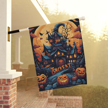 DistinctInk Garden & House Banner / Flag with Spooky Sweet Treats Design for Halloween