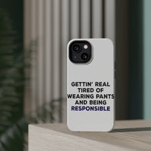 DistinctInk ToughCase for Apple iPhone, Compatible with MagSafe Charging - Getting' Tired of Pants & Being Responsible
