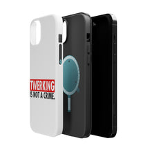 DistinctInk ToughCase for Apple iPhone, Compatible with MagSafe Charging - Twerking is Not a Crime