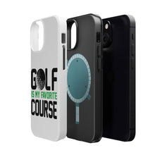 DistinctInk ToughCase for Apple iPhone, Compatible with MagSafe Charging - Golf Is MY Favorite Course