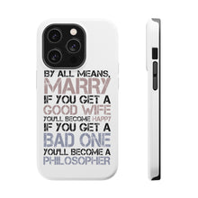 DistinctInk ToughCase for Apple iPhone, Compatible with MagSafe Charging - Marry - Good Wife Become Happy