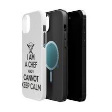 DistinctInk ToughCase for Apple iPhone, Compatible with MagSafe Charging - I Am the Chef Cannot Keep Calm