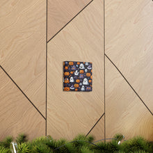 DistinctInk Canvas Wall Art with Spooky Bat-o-lanterns for Halloween