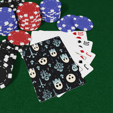 DistinctInk Playing / Poker Cards with Ghastly Skeletal Shadows Design for Halloween