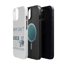 DistinctInk ToughCase for Apple iPhone, Compatible with MagSafe Charging - Why Can't Mosquitos Suck Fat Instead of Blood