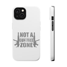 DistinctInk ToughCase for Apple iPhone, Compatible with MagSafe Charging - Not a Gun Free Zone