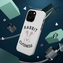 DistinctInk ToughCase for Apple iPhone, Compatible with MagSafe Charging - Rabbit Cuteness - Bunny Ears