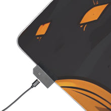 DistinctInk LED Gaming Mouse Pad with Ghastly Skeleton Pumpkins Design for Halloween