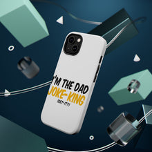 DistinctInk ToughCase for Apple iPhone, Compatible with MagSafe Charging - I'm the Dad Joke-King (Get-It?)