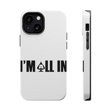 DistinctInk ToughCase for Apple iPhone, Compatible with MagSafe Charging - I'm All In - Poker Casino Cards Gambling
