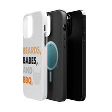 DistinctInk ToughCase for Apple iPhone, Compatible with MagSafe Charging - Beards, Babes And BBQ