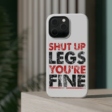 DistinctInk ToughCase for Apple iPhone, Compatible with MagSafe Charging - Shut Up Legs You're Fine Running