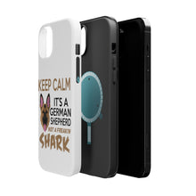 DistinctInk ToughCase for Apple iPhone, Compatible with MagSafe Charging - Keep Calm - It's a German Shepherd