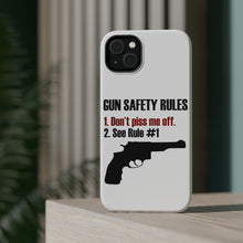 DistinctInk ToughCase for Apple iPhone, Compatible with MagSafe Charging - Gun Safety Rules, Don't Piss Me Off