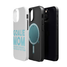 DistinctInk ToughCase for Apple iPhone, Compatible with MagSafe Charging - Goalie Mom The Most Stressful Position