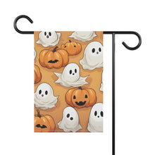 DistinctInk Garden & House Banner / Flag with Ghostly Skeleton Pumpkin Patch Design for Halloween