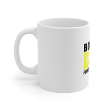 DistinctInk Glossy White Coffee / Tea Mug - Born to Dive, Forced to Work
