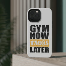 DistinctInk ToughCase for Apple iPhone, Compatible with MagSafe Charging - Gym Now Tacos Later