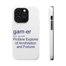 DistinctInk ToughCase for Apple iPhone, Compatible with MagSafe Charging - Gamer Dictionary Definition Profane Explorer